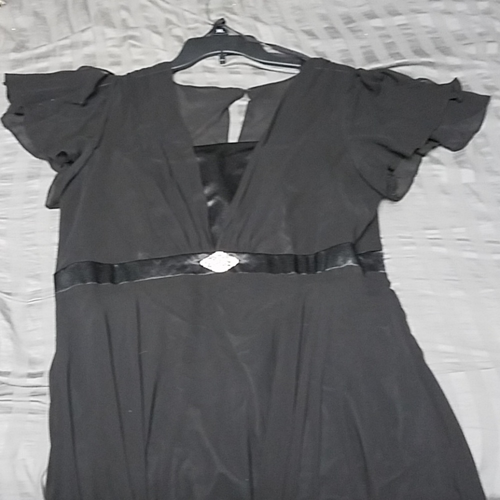 Black Chiffon Long Choir Dress